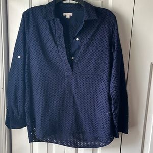 Gap Navy Blue Eyelet Tunic